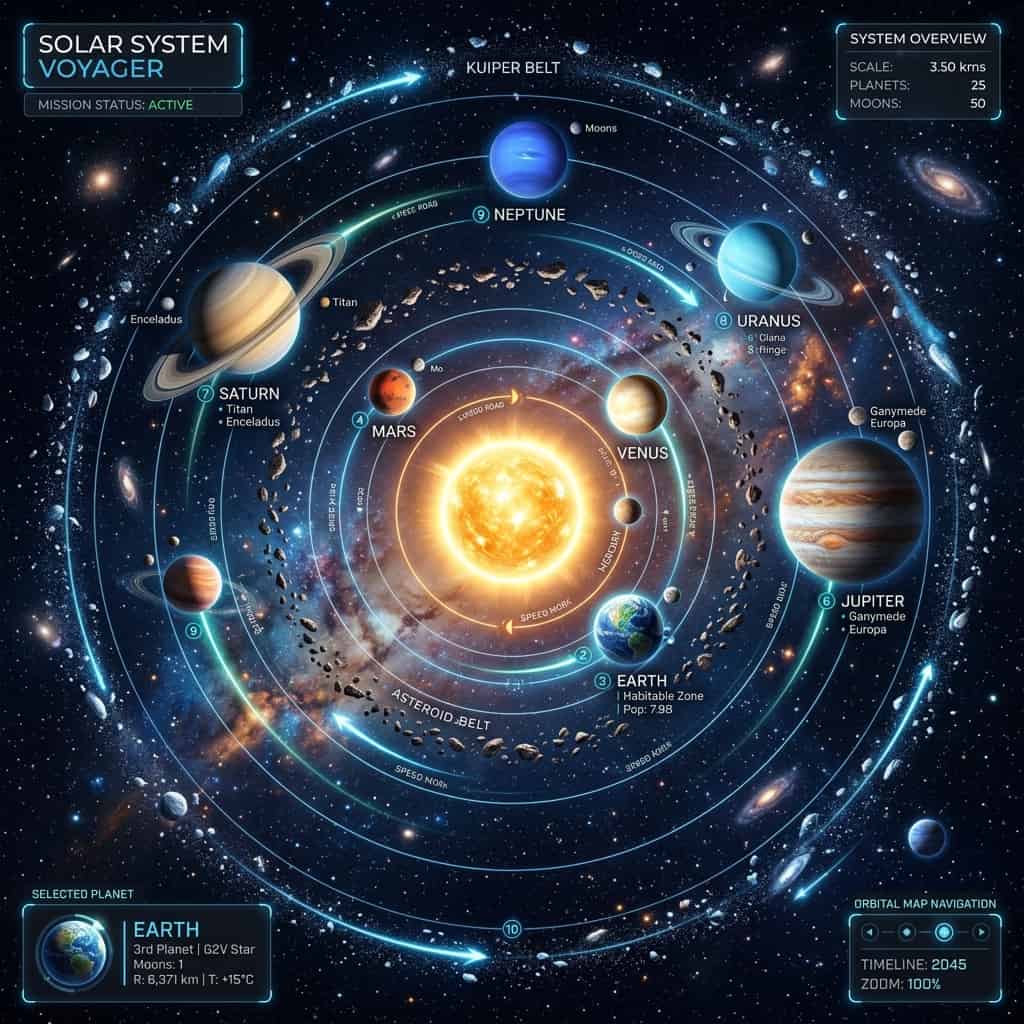 Interactive Solar System Map